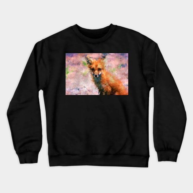 Red Fox Crewneck Sweatshirt by ClaireBull